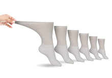 Load image into Gallery viewer, Men's Cotton Diabetic Crew Socks (6 Pair)