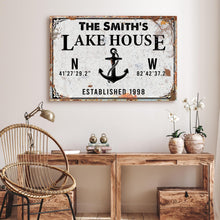Load image into Gallery viewer, Family Lake House Anchor Sign