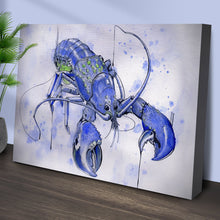 Load image into Gallery viewer, Lobster Watercolor Painting Canvas Wall Art VI
