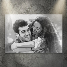 Load image into Gallery viewer, Couple Charcoal Portrait Sign