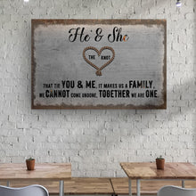 Load image into Gallery viewer, He And She You And Me Together Sign