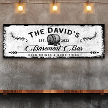 Load image into Gallery viewer, Basement Bar Barrel Sign
