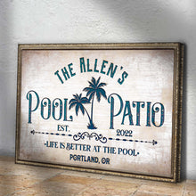 Load image into Gallery viewer, Life Is Better At The Pool And Patio Sign