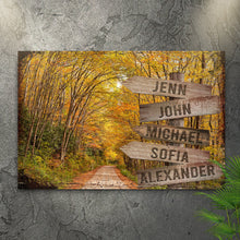 Load image into Gallery viewer, Autumn Road Family Name Sign