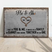 Load image into Gallery viewer, He And She You And Me Together Sign