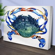 Load image into Gallery viewer, Crab Art Watercolor Canvas Wall Art