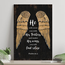 Load image into Gallery viewer, Psalm 91:4 He Will Cover You With His Feathers Sign II