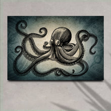 Load image into Gallery viewer, Octopus Coastal Canvas Wall Art