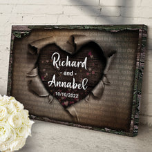 Load image into Gallery viewer, Unwrapped Heart Wedding Vows Sign