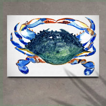 Load image into Gallery viewer, Crab Art Watercolor Canvas Wall Art