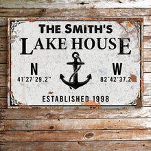 Load image into Gallery viewer, Family Lake House Anchor Sign