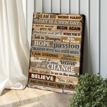 Load image into Gallery viewer, Dream Big Work Hard Motivation Sign II