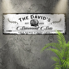 Load image into Gallery viewer, Basement Bar Barrel Sign