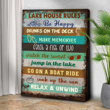 Load image into Gallery viewer, Lake House Rules Sign III