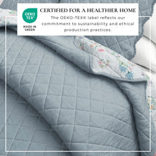 Load image into Gallery viewer, Floral Print &amp; Scallopeded Edge Cotton Quilt Set - Katrin Collection