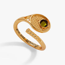 Load image into Gallery viewer, Tennis Racket 'You Are Serving' Wrap Ring