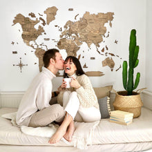 Load image into Gallery viewer, 3D Wooden World Map Terra