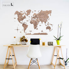 Load image into Gallery viewer, 3D Wooden World Map Terra (for US only)