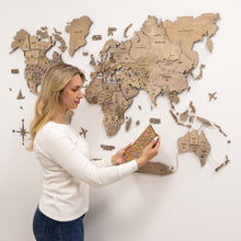 Load image into Gallery viewer, 3D LED Wooden World Map 2.0 Terra