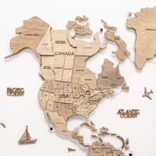 Load image into Gallery viewer, 3D LED Wooden World Map 2.0 Terra