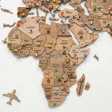 Load image into Gallery viewer, 3D Wooden World Map Terra