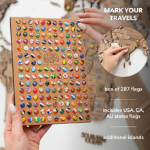 Load image into Gallery viewer, 3D Wooden World Map Terra