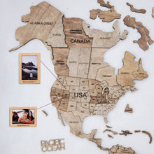 Load image into Gallery viewer, 3D Wooden World Map Terra (for US only)