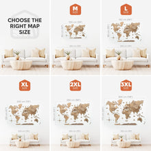 Load image into Gallery viewer, 3D Wooden World Map Terra