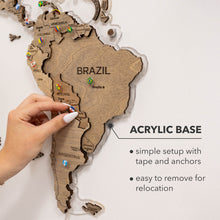 Load image into Gallery viewer, 3D LED Wooden World Map 2.0 Terra