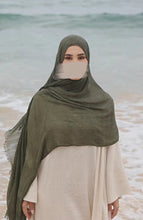 Load image into Gallery viewer, Textured Rayon Crinkle Hijab in Solid Hues Breathable Women's Wrap Hijab (MH145)