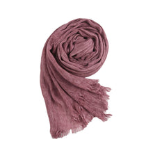Load image into Gallery viewer, Textured Rayon Crinkle Hijab in Solid Hues Breathable Women's Wrap Hijab (MH145)