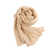 Load image into Gallery viewer, Textured Rayon Crinkle Hijab in Solid Hues Breathable Women's Wrap Hijab (MH145)