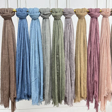 Load image into Gallery viewer, Textured Rayon Crinkle Hijab in Solid Hues Breathable Women's Wrap Hijab (MH145)