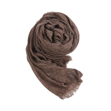 Load image into Gallery viewer, Textured Rayon Crinkle Hijab in Solid Hues Breathable Women's Wrap Hijab (MH145)