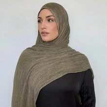 Load image into Gallery viewer, Textured Rayon Crinkle Hijab in Solid Hues Breathable Women's Wrap Hijab (MH145)
