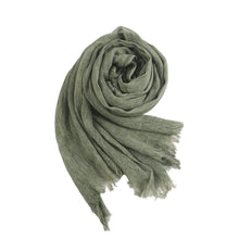 Load image into Gallery viewer, Textured Rayon Crinkle Hijab in Solid Hues Breathable Women's Wrap Hijab (MH145)