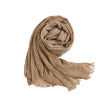 Load image into Gallery viewer, Textured Rayon Crinkle Hijab in Solid Hues Breathable Women's Wrap Hijab (MH145)