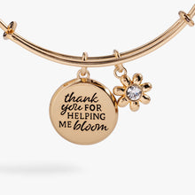 Load image into Gallery viewer, Thank You For Helping Me Bloom' Charm Bangle