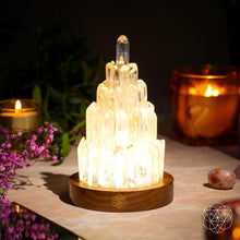 Load image into Gallery viewer, The Clear Quartz Manifestation Tower Lamp