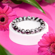 Load image into Gallery viewer, The Pattern Breaker – Snowflake Obsidian Bracelet
