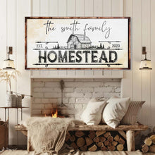 Load image into Gallery viewer, Family Vintage Rust Homestead Sign
