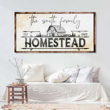 Load image into Gallery viewer, Family Vintage Rust Homestead Sign