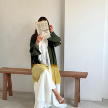Load image into Gallery viewer, Tie-Dye Cape Cardigan Dress Abaya | Gradient Open Front Kimono Cover(MOA221)