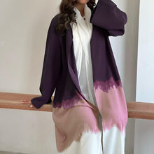 Load image into Gallery viewer, Tie-Dye Cape Cardigan Dress Abaya | Gradient Open Front Kimono Cover(MOA221)