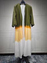 Load image into Gallery viewer, Tie-Dye Cape Cardigan Dress Abaya | Gradient Open Front Kimono Cover(MOA221)
