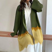 Load image into Gallery viewer, Tie-Dye Cape Cardigan Dress Abaya | Gradient Open Front Kimono Cover(MOA221)