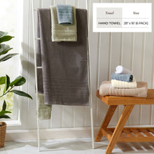 Load image into Gallery viewer, 100% Cotton Checkered Jacquard Bath Towel Set - Giuliana Collection