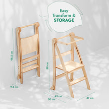 Load image into Gallery viewer, Helper Tower: A Multi-functional Foldable Step Stool for Kids