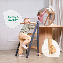Load image into Gallery viewer, Toddler Tower: Foldable Step Stool for Toddlers - Gray