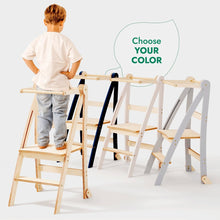 Load image into Gallery viewer, Toddler Tower: Foldable Step Stool for Toddlers - Gray